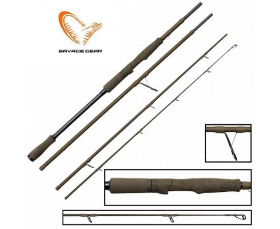 Удилище спиннинговое SAVAGE GEAR SG4 Medium Game 8' 243cm 12-45g 4sec Toray (4х частное), фото 