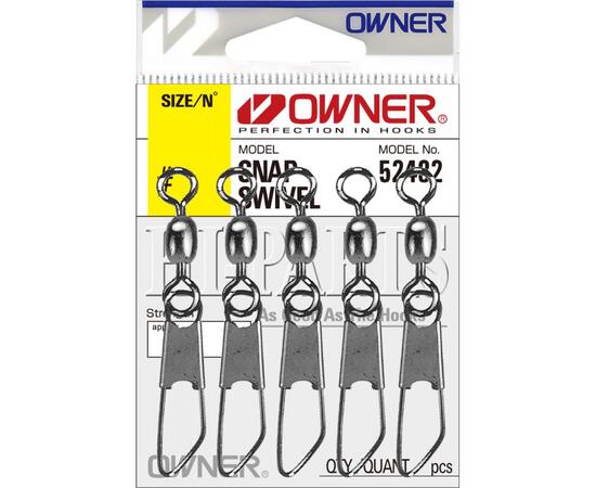 Застежка с вертлюгом OWNER Snap Swivel №18 10шт, Номер: №18, фото 