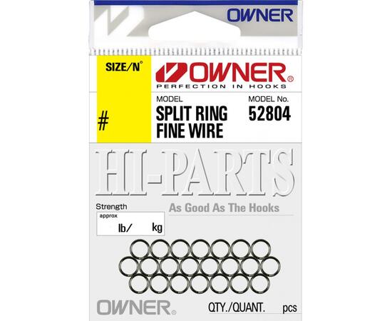 Кольцо заводное OWNER Split Ring Fine Wire №1 24шт, Номер: №1, фото 