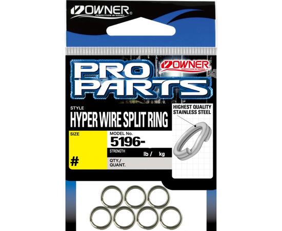 Кольцо заводное OWNER Split Ring Hyper Wide steel №3 10шт, Номер: №3, фото 
