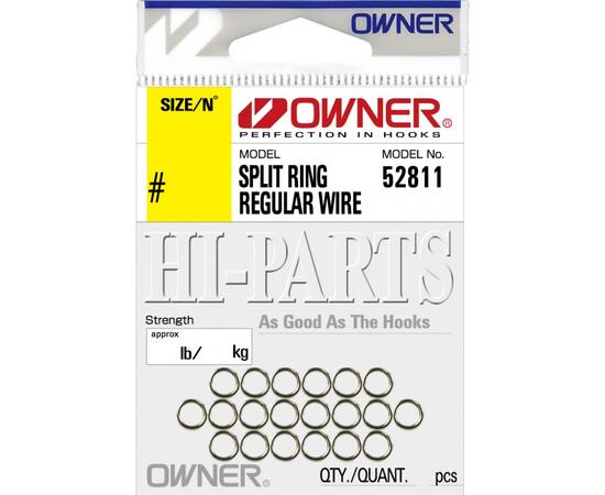 Кольцо заводное OWNER Split Ring Regular nickel №3 20шт, Номер: №3, фото 