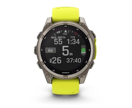 Часы Garmin Fenix 8 - 47 мм Solar Sapphire титан, силиконовый ремешок, фото , изображение 8