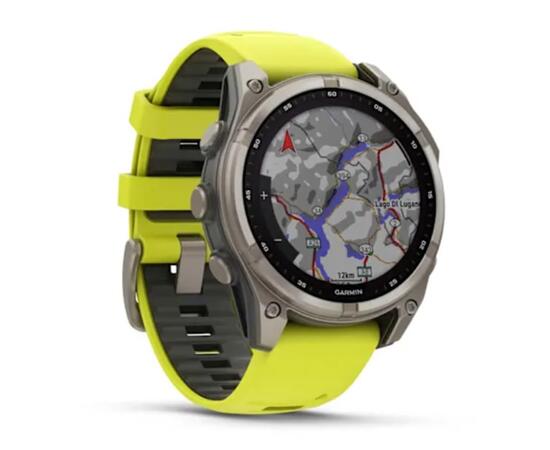 Часы Garmin Fenix 8 - 47 мм Solar Sapphire титан, силиконовый ремешок, фото , изображение 3