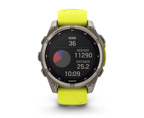 Часы Garmin Fenix 8 - 47 мм Solar Sapphire титан, силиконовый ремешок, фото , изображение 9