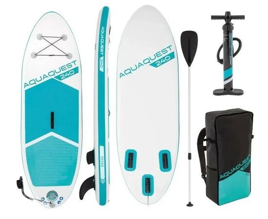 68241 SUP-доска "Aqua Quest 240" 244x76x13см, насос, весло, лиш, сумка, до 90 кг, фото , изображение 2
