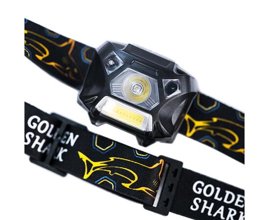 Налобный фонарь Golden Shark Hunter Plus с аккумулятором, фото 