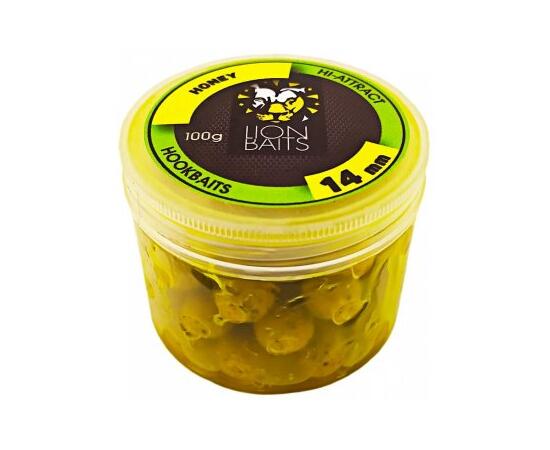 Lion Baits Бойл в банке (HI-ATTRACT) 14 мм HONEY - 100 гр, Вкус для группировки: HONEY, фото 