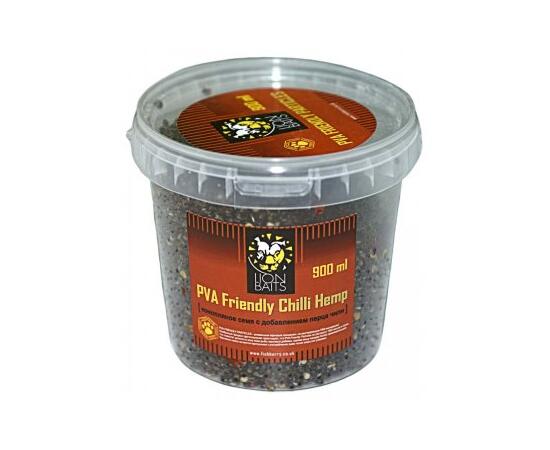 Lion Baits PVA Friendly Chilli Hemp (конопляное семя с добавлением перца чили) - 900 мл, Вкус: конопляное семя с перцем чили, фото 