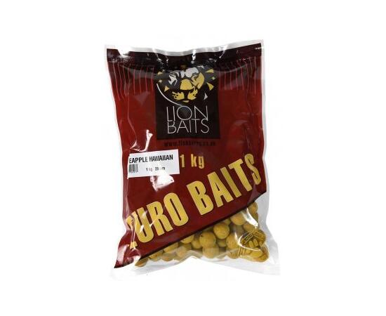Lion Baits Бойлы тонущие серии EURO BAITS 20 мм ананас Гавайский - 1 кг, Вкус для группировки: ананас Гавайский, фото 