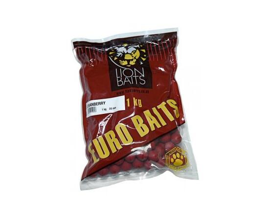 Lion Baits Бойлы тонущие серии EURO BAITS 20 мм клюква - 1 кг, Вкус для группировки: клюква, фото 