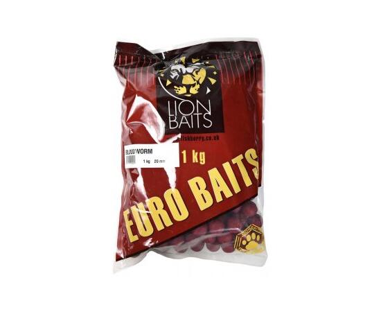 Lion Baits Бойлы тонущие серии EURO BAITS 20 мм мотыль - 1 кг, Вкус для группировки: мотыль, фото 