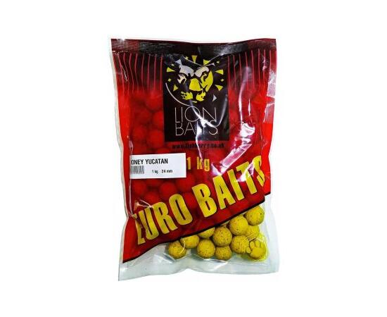 Lion Baits Бойлы тонущие серии EURO BAITS 24 мм мед Юкатан - 1 кг, Вкус для группировки: мед Юкатан, фото 