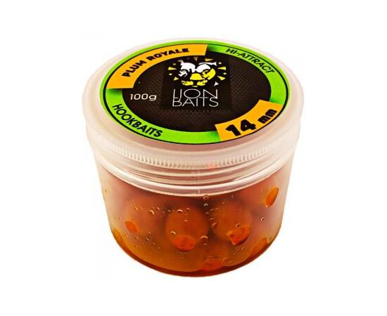 Lion Baits Бойл в банке (HI-ATTRACT) 14 мм PLUM ROYALE - 100 гр, Вкус для группировки: PLUM ROYALE, фото 