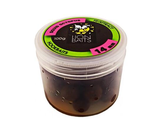 Lion Baits Бойл в банке (HI-ATTRACT) 14 мм SQUID OCTOPUS - 100 гр, Вкус для группировки: SQUID OCTOPUS, фото 