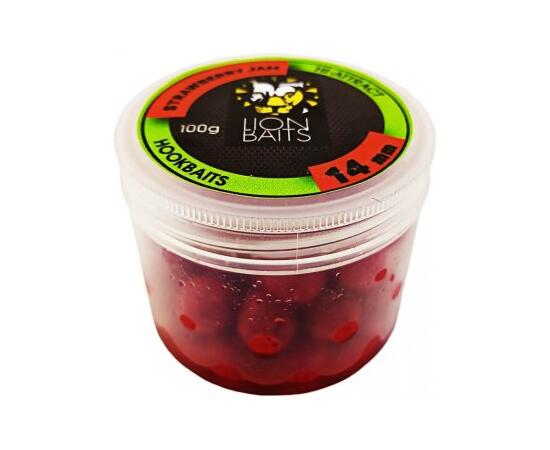 Lion Baits Бойл в банке (HI-ATTRACT) 14 мм STRAWBERRY JAM - 100 гр, Вкус для группировки: STRAWBERRY JAM, фото 
