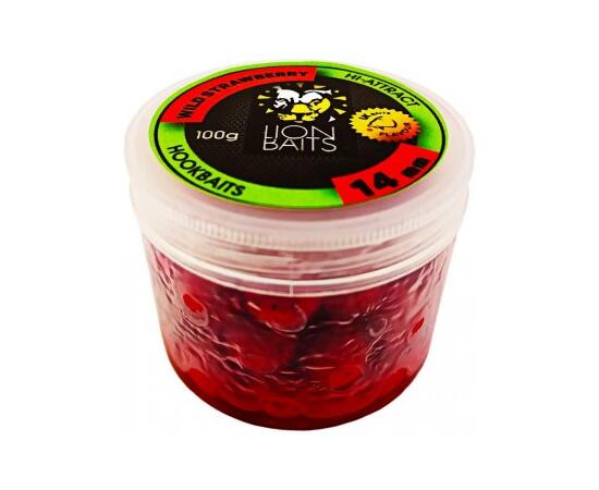 Lion Baits Бойл в банке (HI-ATTRACT) 14 мм WILD STRAWBERRY - 100 гр, Вкус для группировки: WILD STRAWBERRY, фото 