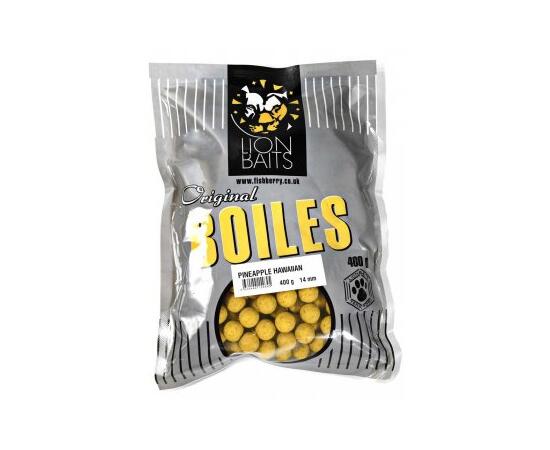 Lion Baits Бойлы тонущие серии ORIGINAL 14 мм ананас Гавайский - 400 гр, Вкус для группировки: ананас Гавайский, фото 