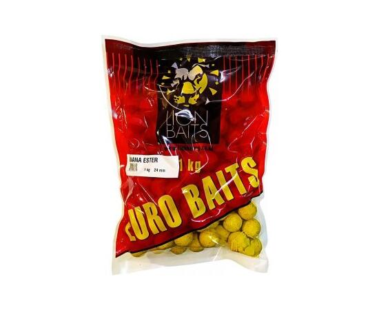 Lion Baits Бойлы тонущие серии EURO BAITS 24 мм банановый эфир - 1 кг, Вкус для группировки: банановый эфир, фото 