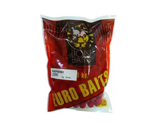 Lion Baits Бойлы тонущие серии EURO BAITS 20 мм малина - 1 кг, Вкус для группировки: малина, фото 