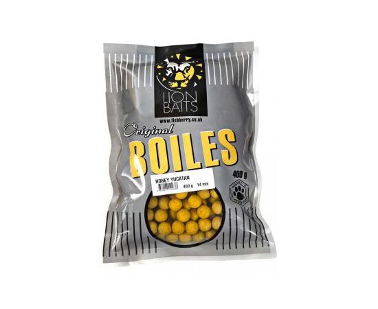 Lion Baits Бойлы тонущие серии ORIGINAL 14 мм мед Юкатан - 400 гр, Вкус для группировки: мед Юкатан, фото 