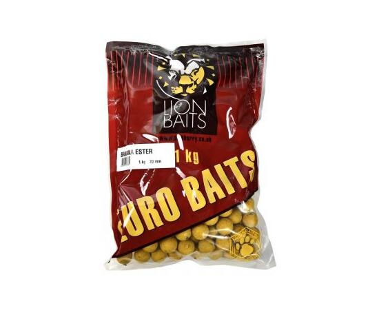 Lion Baits Бойлы тонущие серии EURO BAITS 20 мм банановый эфир- 1 кг, Вкус для группировки: банановый эфир, фото 