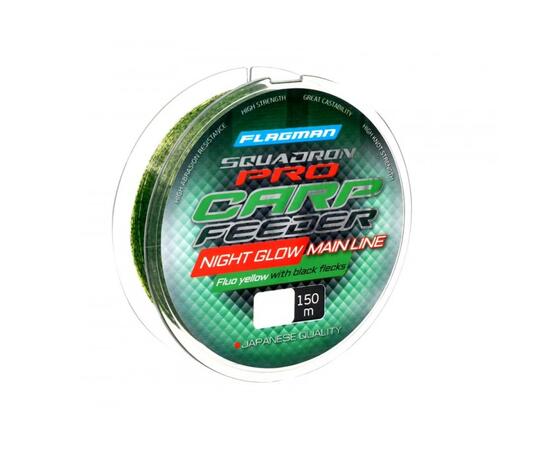 Леска FLAGMAN Squadron Pro Carp Feeder Night Glow Line 150м 0.286мм, Разрывная нагрузка: 6,5 кг, Диаметр лески: 0,286 мм, Размотка: 150 м, фото 