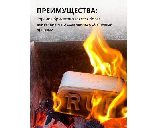 БРИКЕТ RUF ТОПОЧНЫЙ EURO (12 ШТ.) дуб, фото , изображение 5
