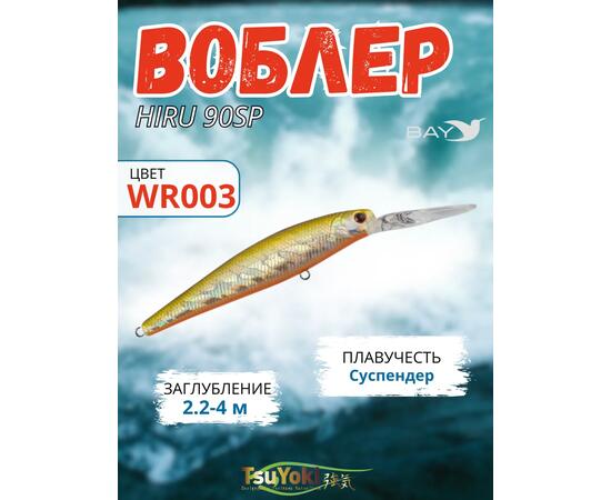 Воблер TsuYoki HIRU 90SP WR003, Цвет: WR003, Вес воблера (г): 13, Длина воблера (мм): 90, фото 