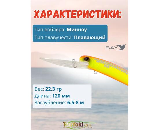 Воблер TsuYoki MAGO 120F XX-001, Цвет: XX-001, Вес воблера (г): 23, Длина воблера (мм): 120, фото , изображение 2