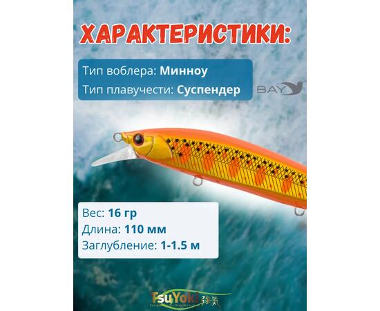 Воблер TsuYoki COLECTOR 110SP E111, фото , изображение 2