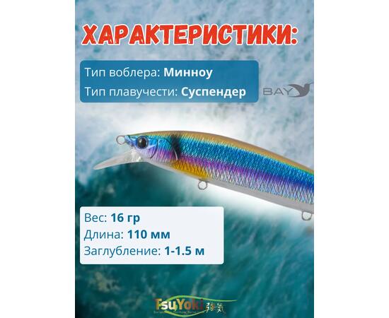 Воблер TsuYoki COLECTOR 110SP X002, фото , изображение 2