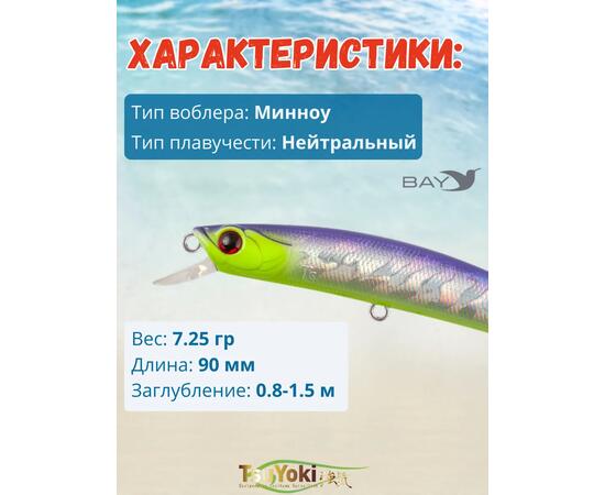 Воблер TsuYoki TAMER 90SP HUM, Цвет: HUM, фото , изображение 2