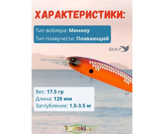 Воблер TsuYoki JASS SR 120F 1119, фото , изображение 2