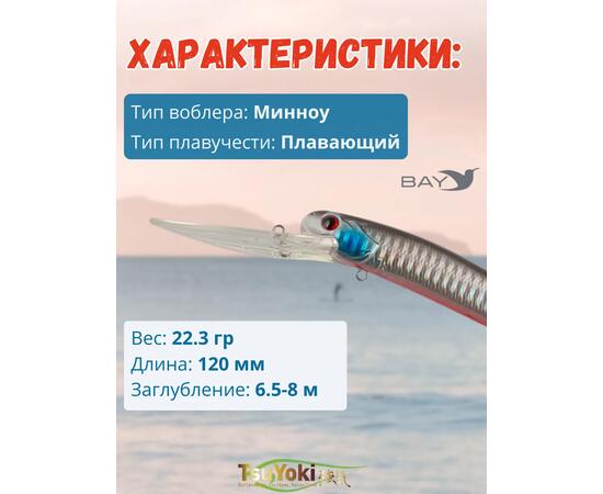 Воблер TsuYoki MAGO 120F 413, Цвет: 413, Вес воблера (г): 23, Длина воблера (мм): 120, фото , изображение 2