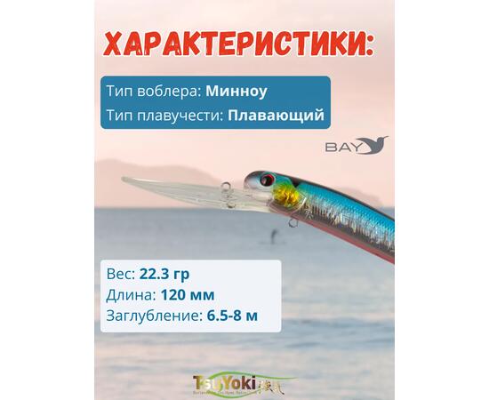 Воблер TsuYoki MAGO 120F 014R, Цвет: 014R, Вес воблера (г): 23, Длина воблера (мм): 120, фото , изображение 2