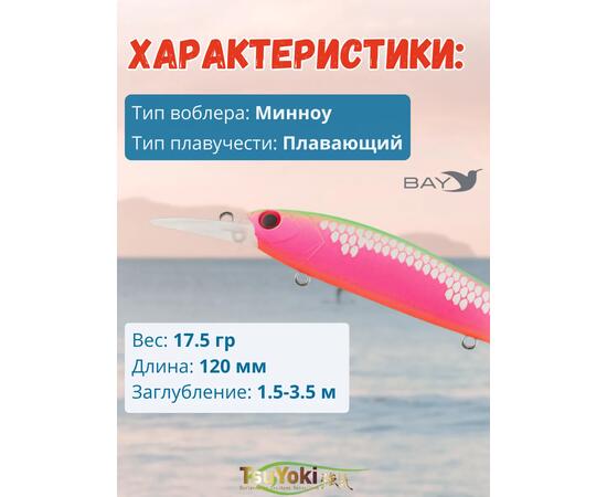 Воблер TsuYoki JASS SR 120F FRUS, фото , изображение 2