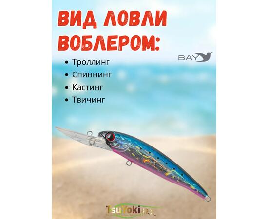 Воблер TsuYoki JASS 90F 806, Цвет: 806, Вес воблера (г): 12, Длина воблера (мм): 90, Тип воблера: Минноу, Тип плавучести воблера: плавающий, Штрихкод: 4627166013017, Количество крючков: 2, фото , изображение 3