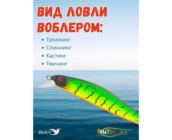Воблер TsuYoki RIVAL SR 90SP K020, Цвет: 432, Вес воблера (г): 10, Длина воблера (мм): 90, Тип воблера: Минноу, Тип плавучести воблера: суспендер, Штрихкод: 462716601, Количество крючков: 2, фото , изображение 3