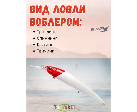 Воблер TsuYoki JASS SR 120F 443, Цвет: 443, Вес воблера (г): 17,5, Длина воблера (мм): 120, Тип воблера: Минноу, Тип плавучести воблера: плавающий, Штрихкод: 4627138882511, Количество крючков: 3, фото , изображение 3