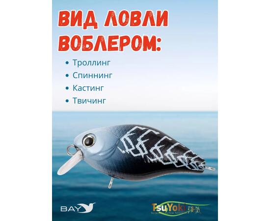 Воблер TsuYoki CHEF 38F 033Z, Цвет: 033Z, Вес воблера (г): 4,3, Длина воблера (мм): 38, Тип воблера: Крэнк, Тип плавучести воблера: плавающий, Штрихкод: 462713995, Количество крючков: 2, фото , изображение 3