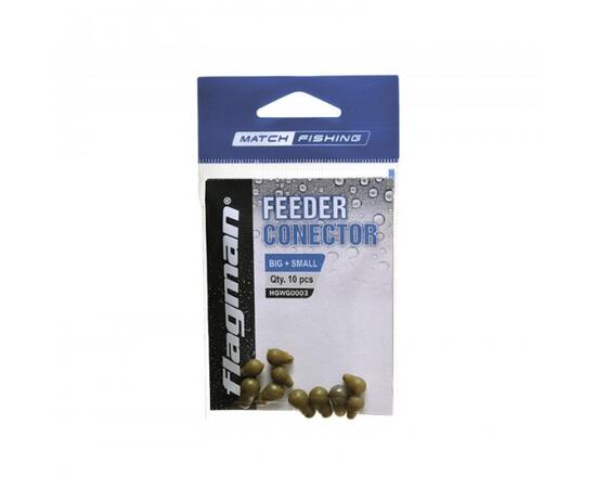 Фидерный коннектор для поводка FLAGMAN 10шт.(BIG+small) GREEN, Цвет: Green, фото 