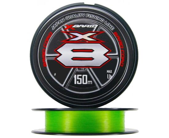 Шнур YGK X-Braid Braid Cord X8 150m Chartreuse #0.4, 0.104мм, 10lb, 4.5кг, Расцветка: ярко-зеленый, Диаметр лески: 0.104 мм, Размотка: 150 м, фото , изображение 2