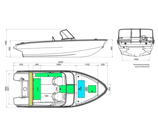 Алюминиевая лодка Windboat 4.6 DCX Рестайлинг, фото , изображение 2