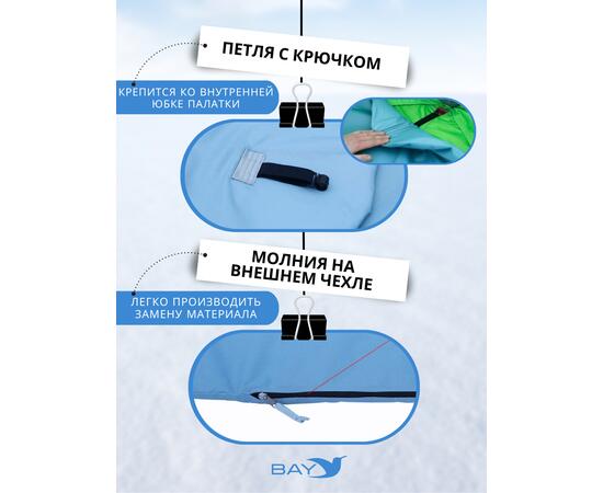 Пол утепленный ЛОТОС КУБ 3 (210х210) ПУ4000 с отверстиями под лунки (в сборе с фланцами), Размер (см): 210х210, Водостойкость дна (мм в.ст.): 4000, Комплектация: с фланцами 3 шт., фото , изображение 2