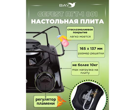 Плита газовая бытовая туристическая ПГТ1-Б Novogaz (новогаз), фото , изображение 6