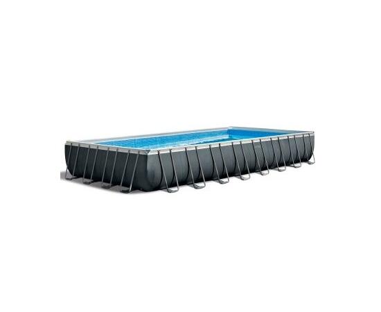 26374 Каркасный бассейн Ultra Frame 975х 488х132см, фильтр-насос, лестница, тент, подстилка, фото 