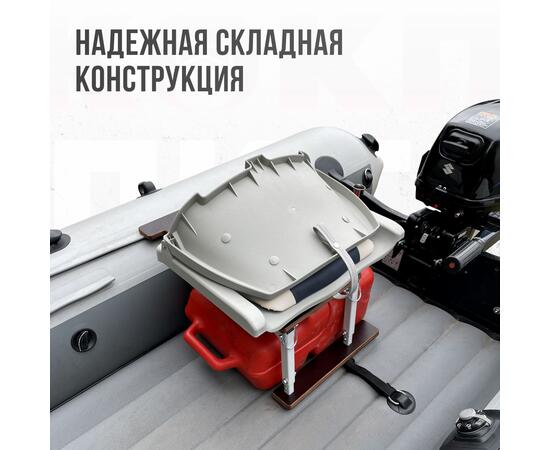 Кресло Кокпит Folding в комплекте с рамой с занижением (нерж.), светло-серый/синий, Цвет: светло-серый/синий, фото , изображение 5