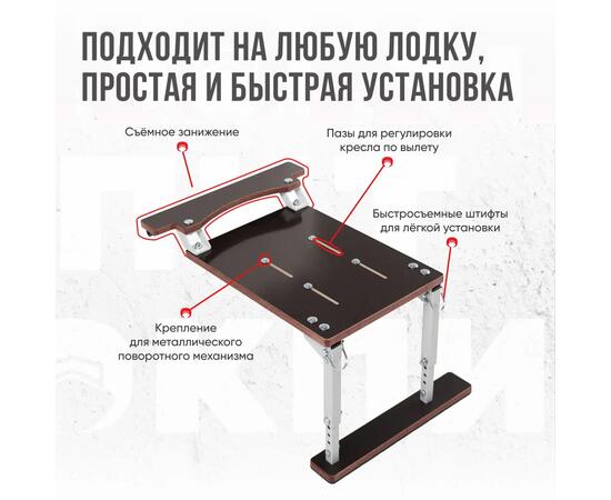 Кресло Кокпит Folding в комплекте с рамой с занижением (нерж.), светло-серый/синий, Цвет: светло-серый/синий, фото , изображение 8