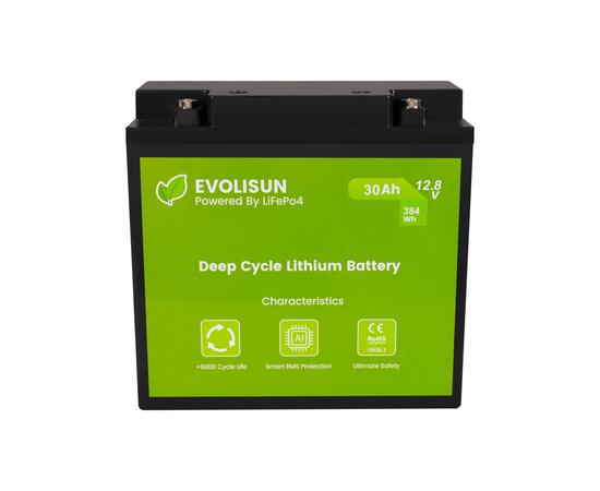 Аккумулятор EVOLISUN LiFePO4 12.8 V, 30 Ah (30A), фото , изображение 2