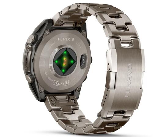 Умные часы Garmin Fenix 8 Amoled Sapphire 47 mm vented titanium bracelet, фото , изображение 4